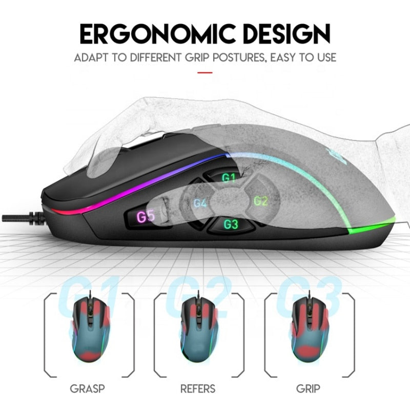 Mouse Gamer RGB VAZU