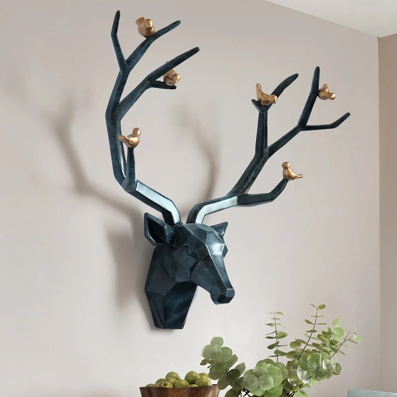 Decoración de pared con cabeza de ciervo de Recina