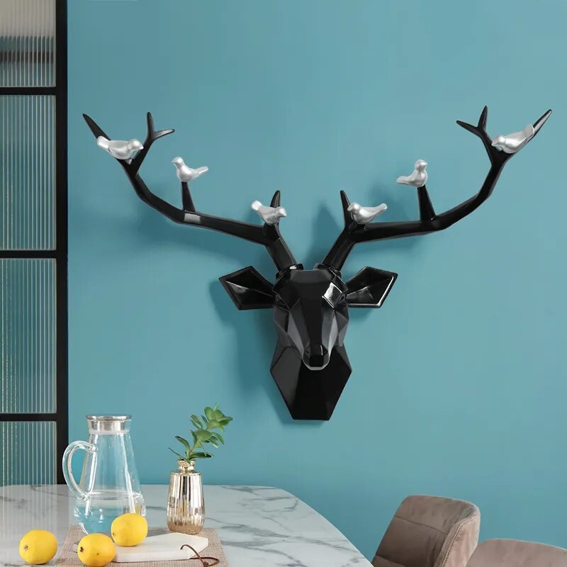 Decoración de pared con cabeza de ciervo de Recina