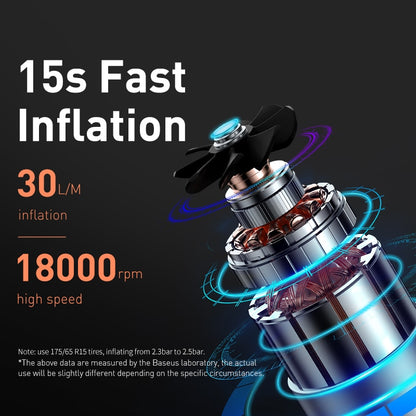 Bomba de inflado Baseus, compresor de aire portátil para coche de 12V para motocicletas, inflador de neumáticos para  bicicletas, bomba de aire inflable automática Digital