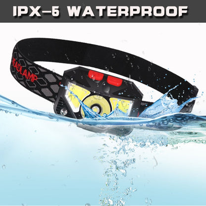 8 Modes Handfress Motion Sensor Powerful LED Headlamp Headlamp Head Lamp COB Flashlight Torch Head Light for Camping Fishing