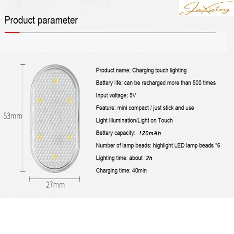 Luz Led Táctil interior Para Auto