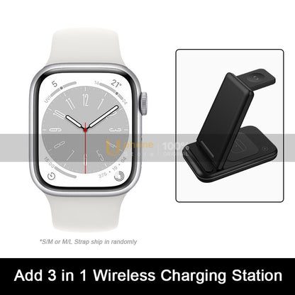2022 NUEVO Apple Watch Series 8 Caja de aluminio Apple Watch S8 de 41 mm / 45 mm con correa deportiva Reloj inteligente iOS