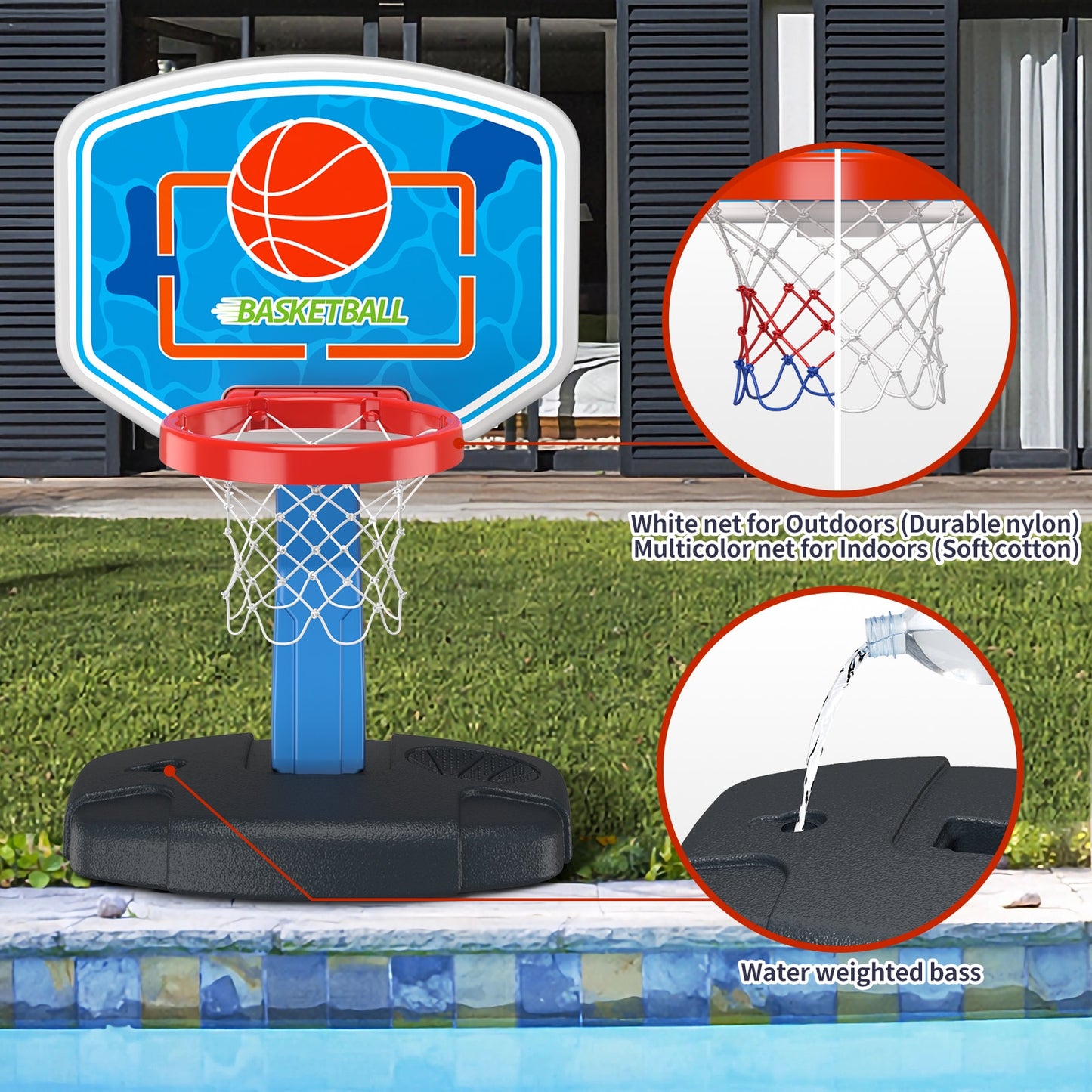 Aro de baloncesto para piscina VAZU