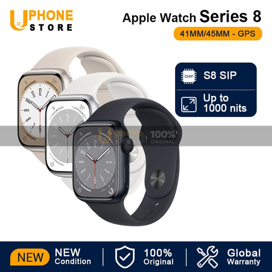 2022 NEW Apple Watch Series 8 41mm/45mm Apple Watch S8 Aluminum Case with Sport Band iOS Smart Watch